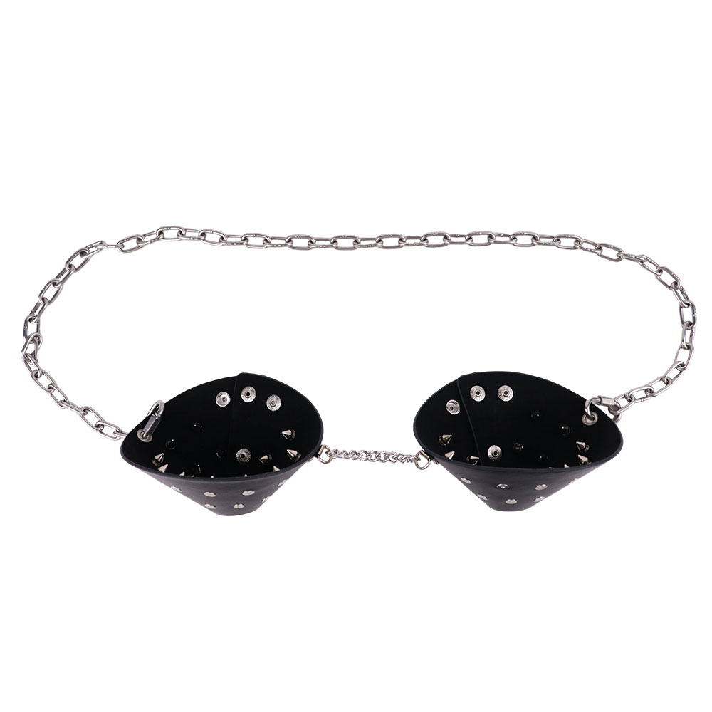 Steel Chain - DOGLOV poitrine Bondage femme portable mamelon