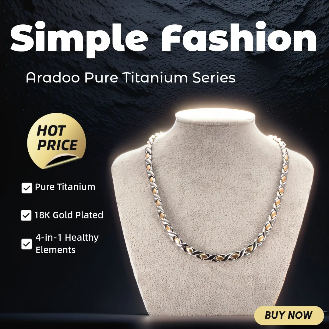 Ansi Chain - ARADOO collier en titane pur collier