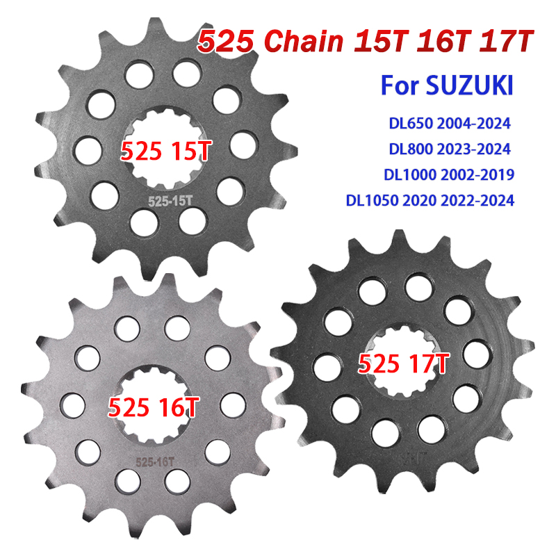 428 Chain - Pignon avant 525 15T 16T 17T