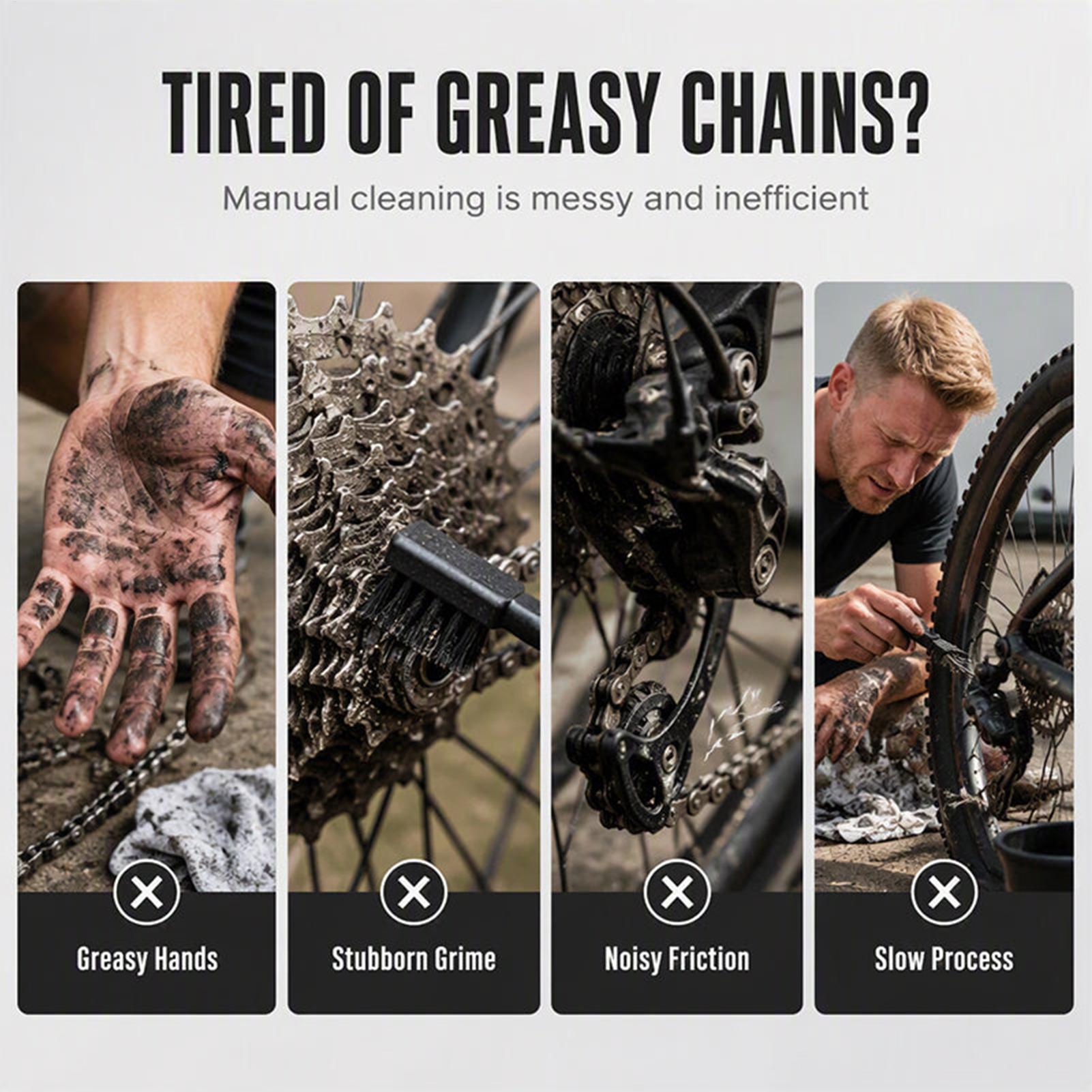 Bicycle Chain - Nettoyeur de chaîne de vélo, applicateur