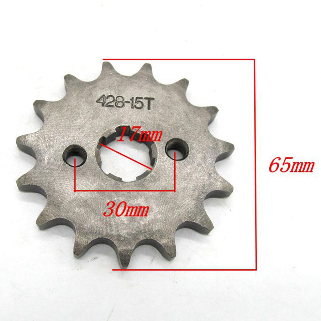 428 Chain - Pignon avant 428, chaîne 15 dents