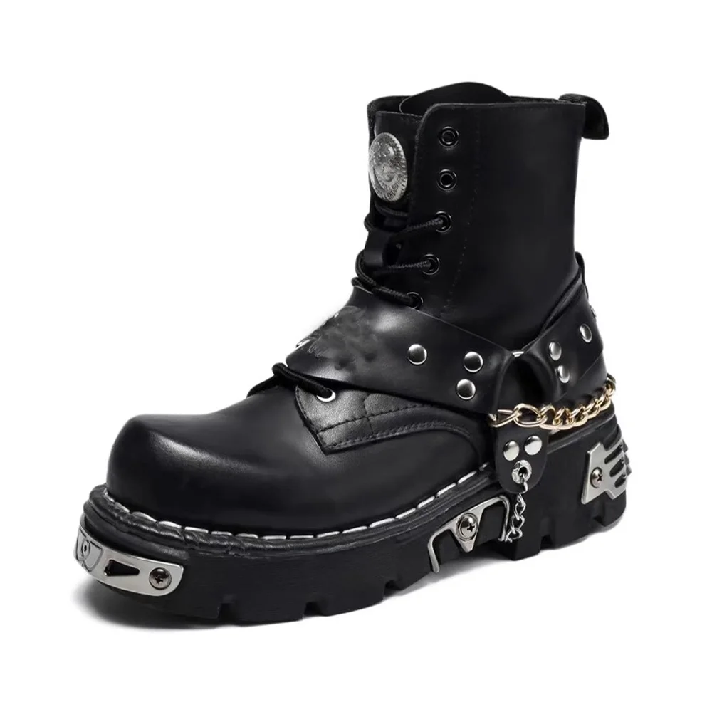 Bottes de moto en cuir véritab - Motorcycle Chain avis et prix