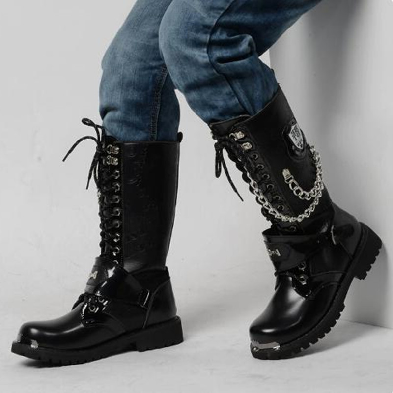 Bottes de moto pour hommes, mi - Steel Chain avis et prix